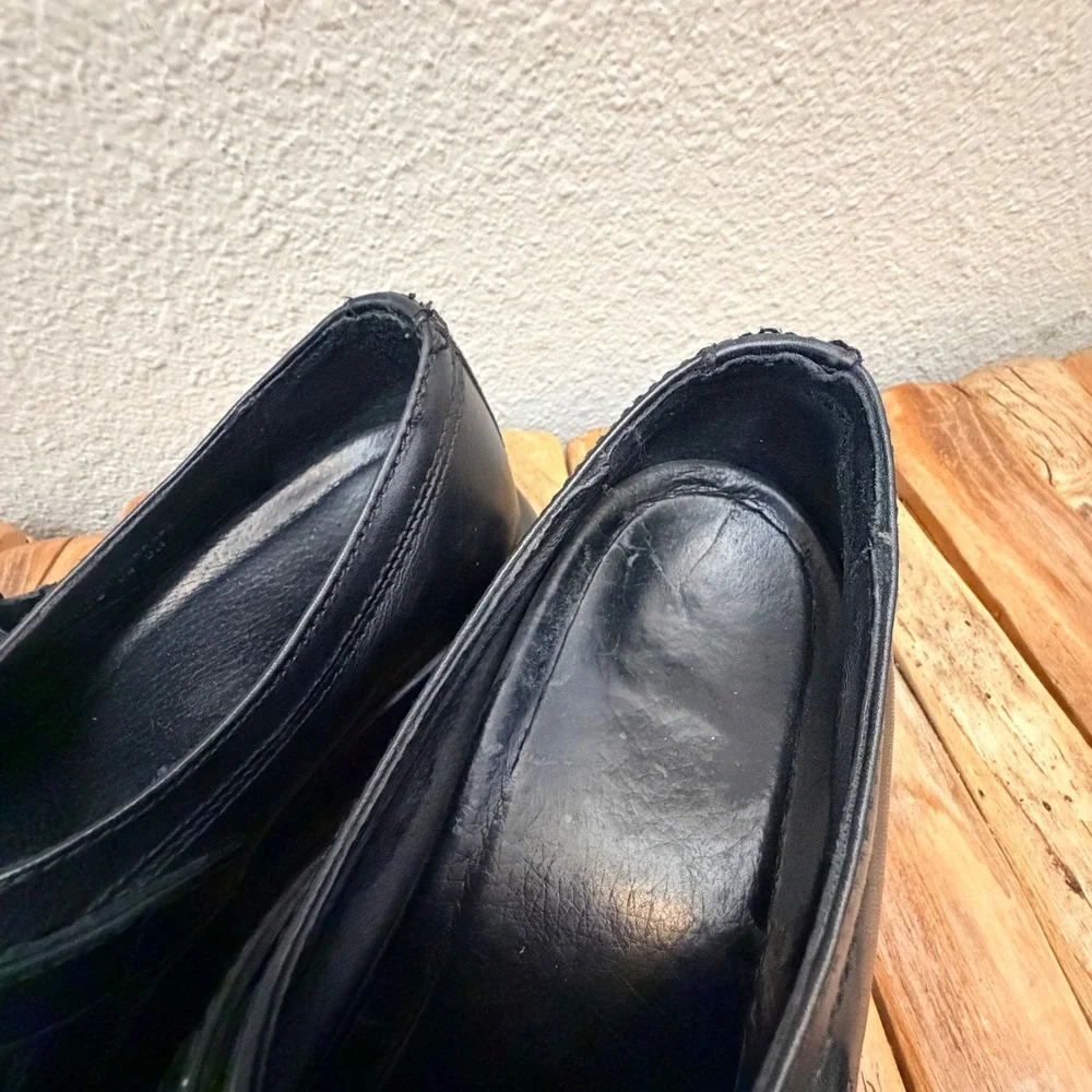 Dansko Black Leather Mary Jane Platform Shoes Women Size 7